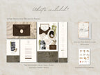 Wedding Website Template Canva Brown and Ivory Invitation with RSVP