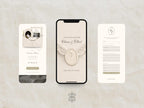 Pearl & Ivory Save the Date Website Template Wedding Invitation with RSVP
