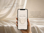 Pearl & Ivory Save the Date Website Template Wedding Invitation with RSVP