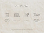 Pearl & Ivory Save the Date Website Template Wedding Invitation with RSVP