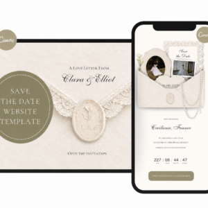 wedding website template canva modern invitation with rsvp